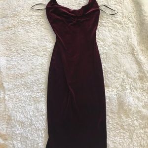 Lulus bodycon midi velvet dress